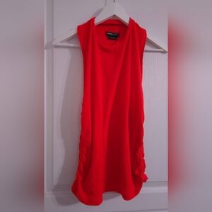 ⚡️ prAna Vibrant Orange-Red Ribbed Tank Top Size L